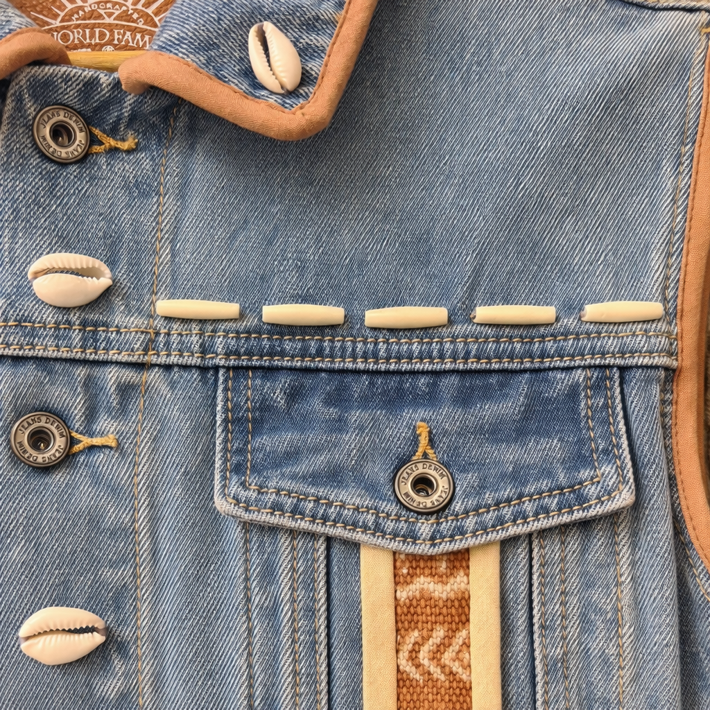 Chaleco Jeans Tribal - World Family Ibiza