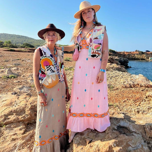 Azteca Dress Rosa - World Family Ibiza