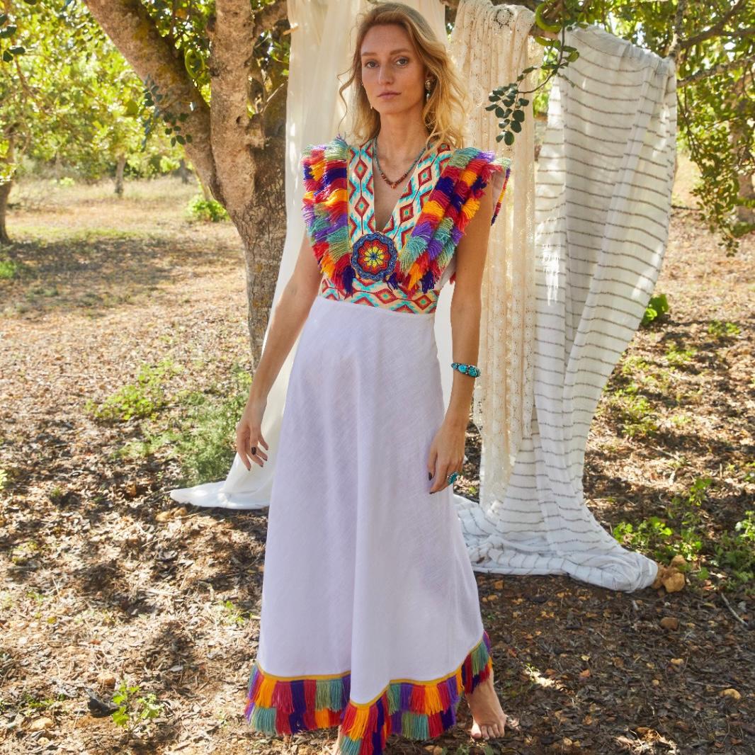 Sababa Dress White - World Family Ibiza