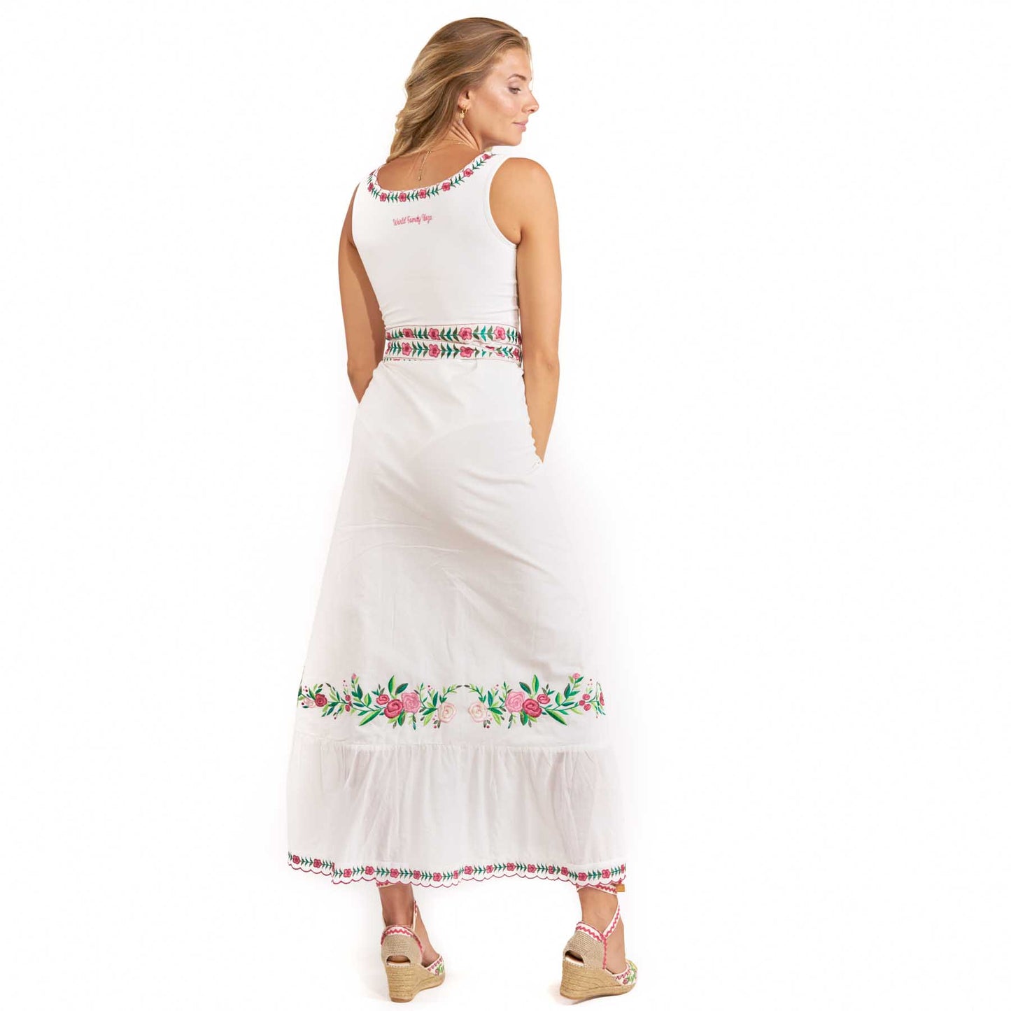 Flower Garden Skirt White - World Family Ibiza