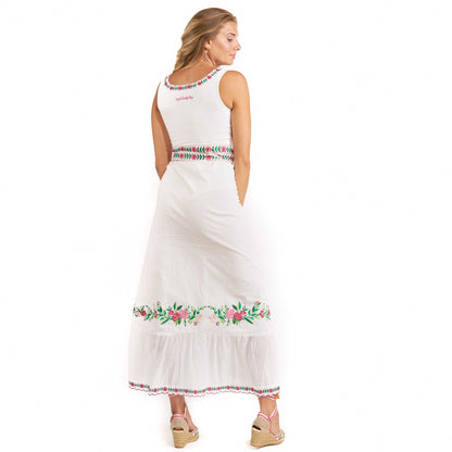 Flower Garden Skirt White - World Family Ibiza