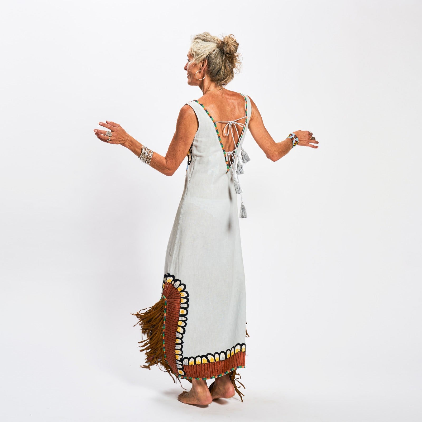 Vestido  Amazonia Light Gray - World Family Ibiza