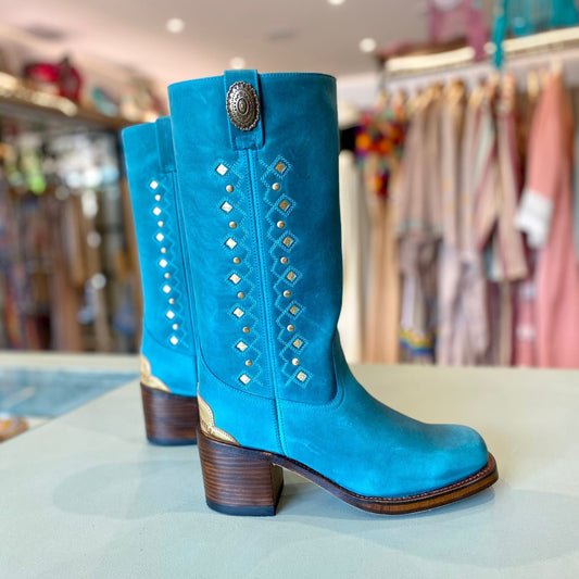 Retro Boots - Turquoise - World Family Ibiza